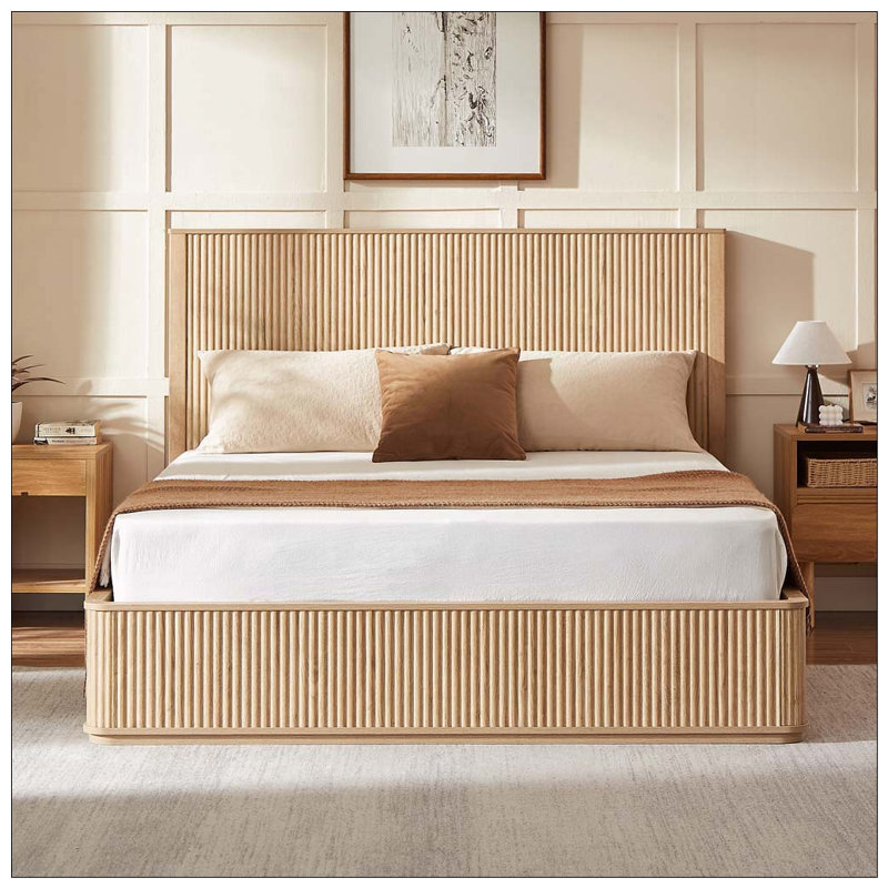 Base de lit plateforme 44 po, Naturel