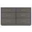 Vienna 6 Drawer Dresser, Darkwash Ash With Acrylic