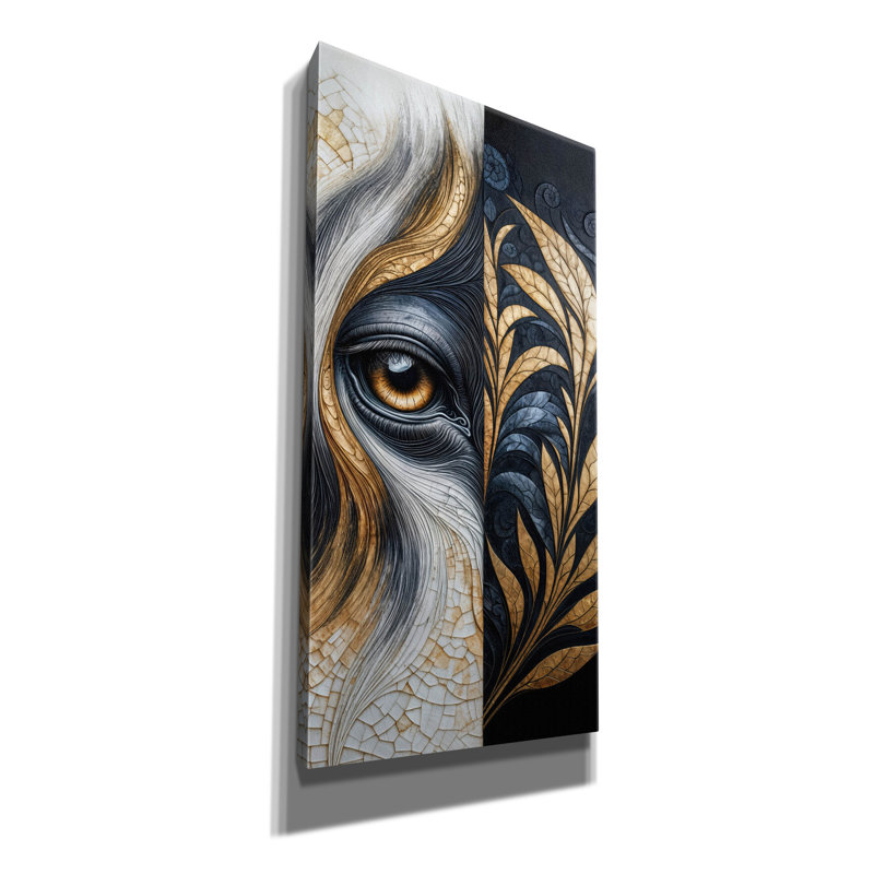  'Eyebstract 4' by Rey Klimt Canvas Wall Art, 30" x 60"