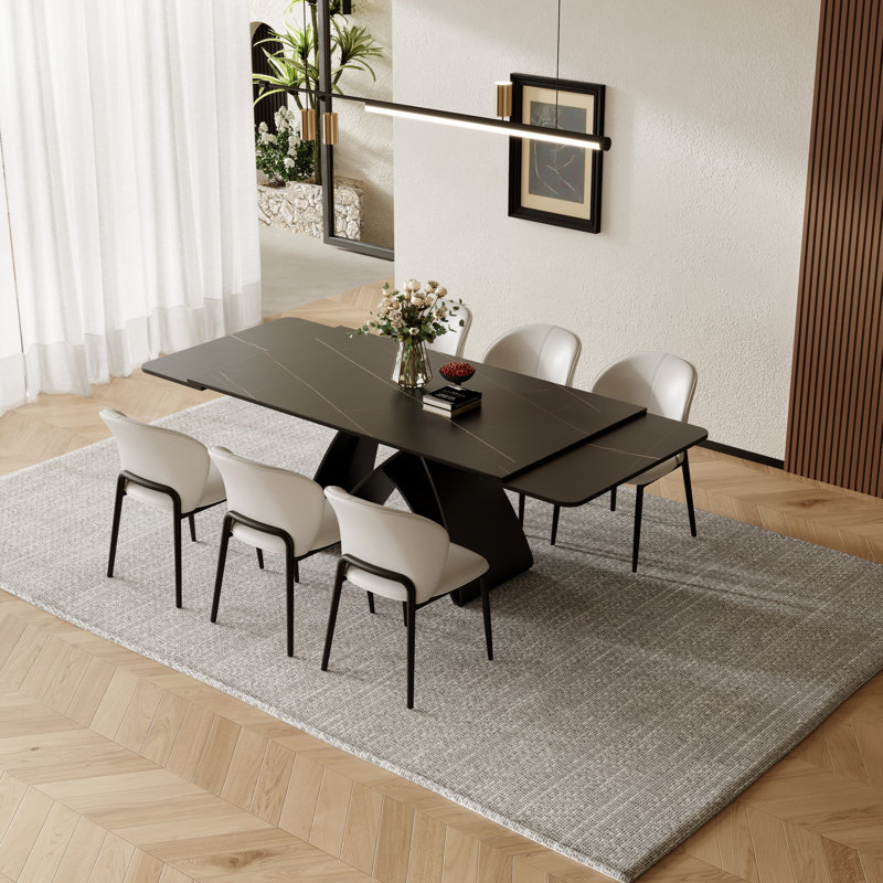 Table de salle à manger à rallonge 63 "à 94,5"