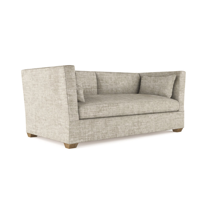 Canapé Rivington, H 31 po x l 84 po x P 37 po, Velours écrasé huître, Patiné