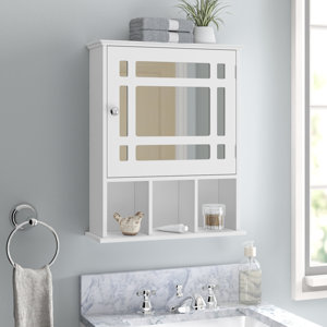 Alyxandrea Surface Mount Framed 1 of Doors Medicine Cabinet with 2 Adjustable Shelves