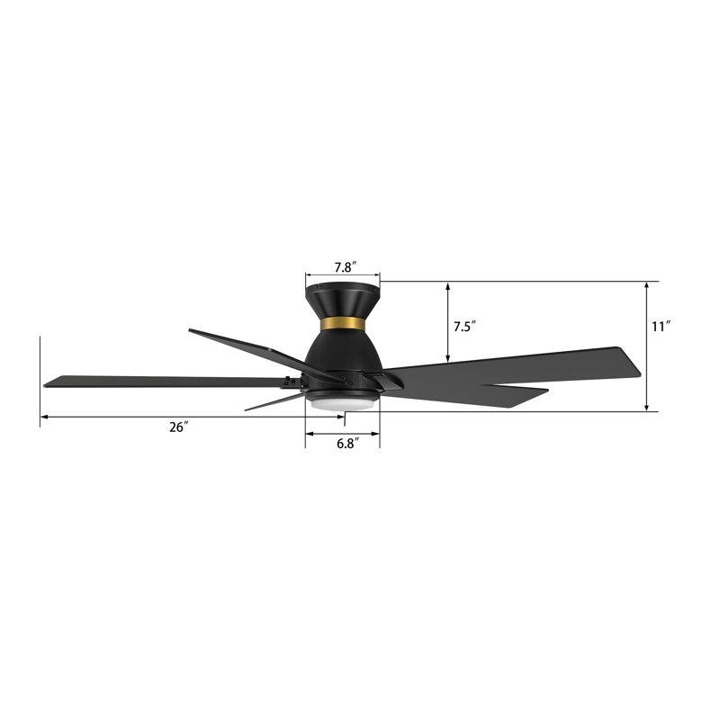The 52'''' Smart Ceiling Fan With Remote, Light Kit Included,Works With Google Assistant And Amazon Alexa,Siri Shortcut.