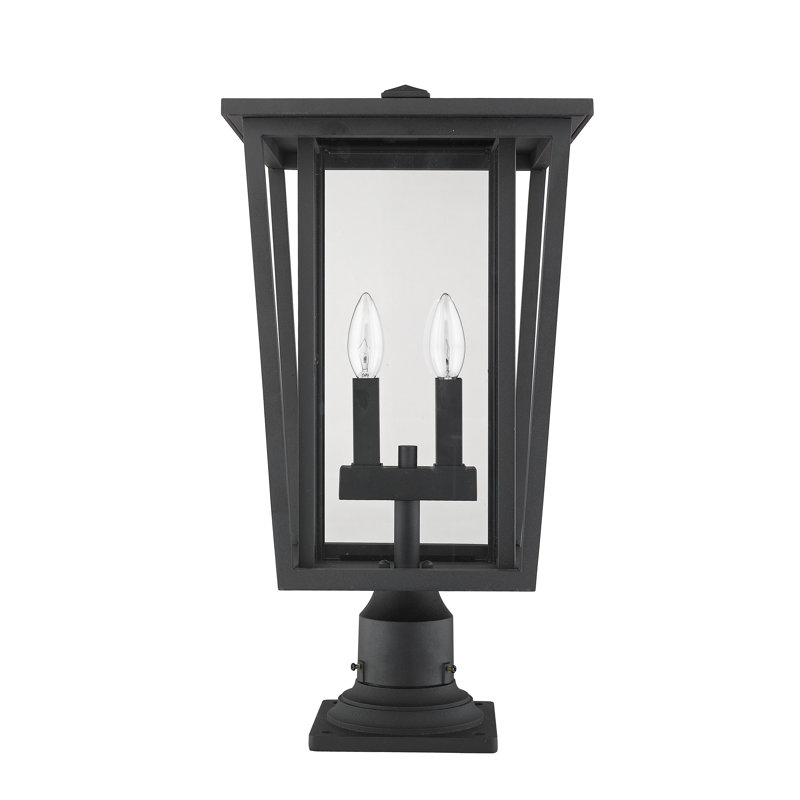 Luminaire suspendu à 2 lumières Amreet, Noir