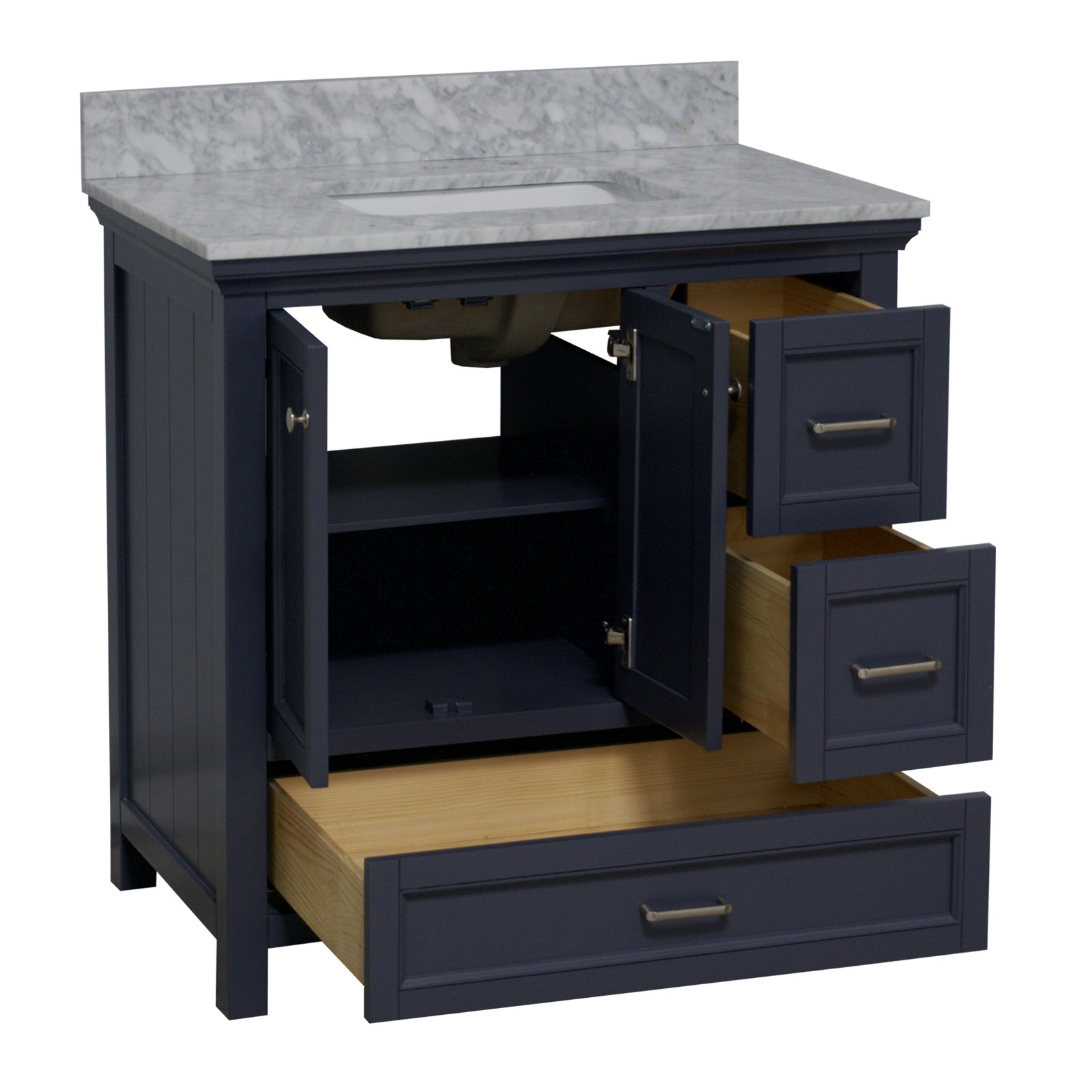 Maven 36'' Single Bathroom Vanity, Marine Gray