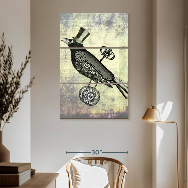 Brampt Steampunk Crow, 65" H x 42" W