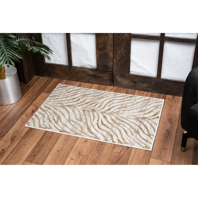 Tapis doré 2 pi x 3 pi Élégance, doux et teinté, pour la décoration de la maison, Rectangle 2 pi x 2 pi 11 po
