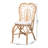Scheel Fabric Rattan Side Chair Dining Chair
