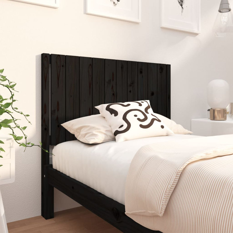 Lashawne Solid Wood Headboard, Black, 205.5 x 100 cm