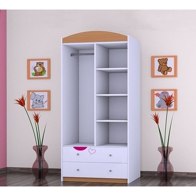 Cloutier 2 Door Wardrobe, Brown