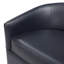 Chaise pivotante demi-tonneau en similicuir bleu Midnight