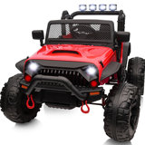 Ride-On Toys 24 Volt 2-Seater Ride on Truck Electric Car for Big Kids with Remote, Bluetooth