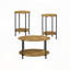 Ensemble de 3 tables basses avec 2 tables de bout et rangement