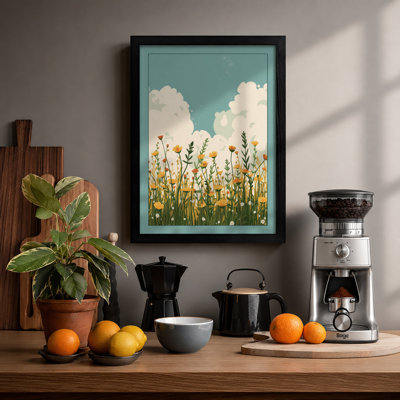 Summer Meadow Modern - Framed Print