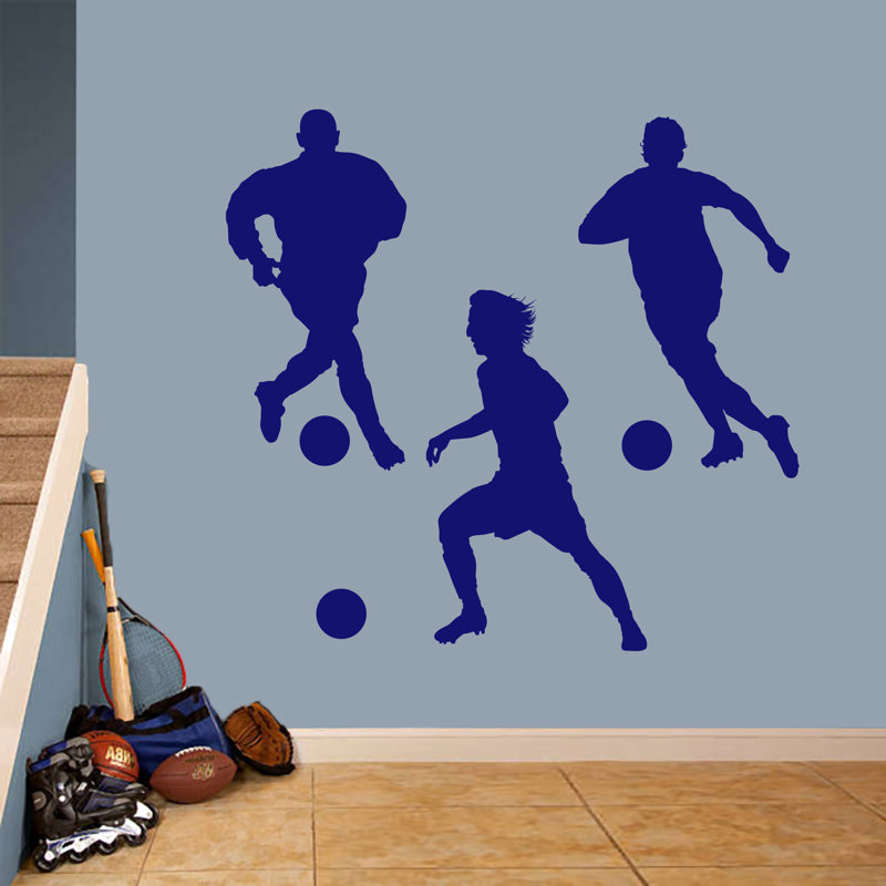 Adhésif décoratif footballeurs, Bleu marine