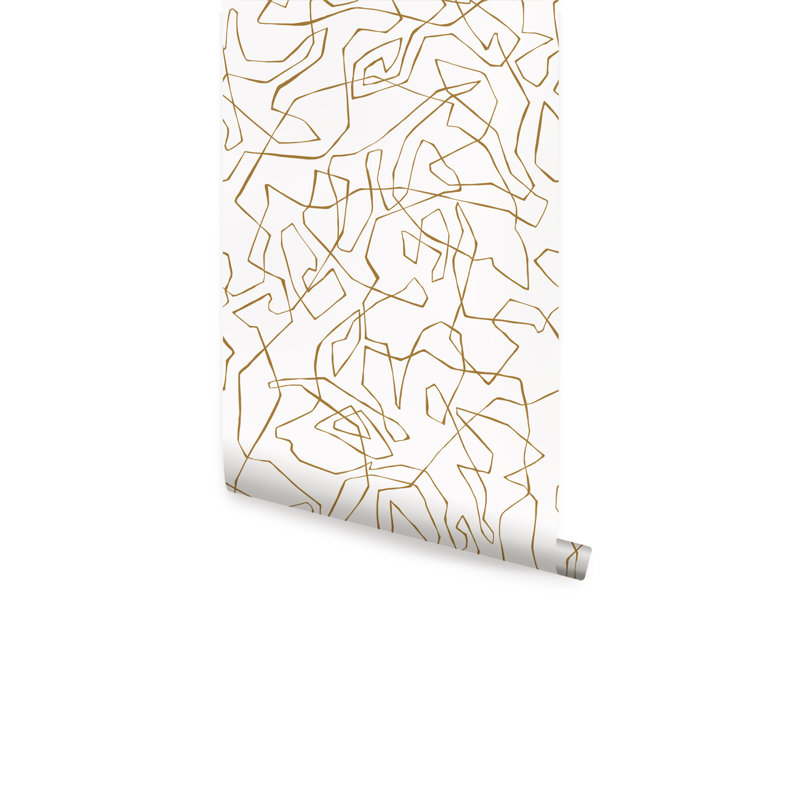 Carreau de papier peint Cassanova, L 2 pi x H 18 pi, Or