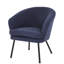Fauteuil demi-tonneau gris en velours côtelé avec pieds en métal noir, fauteuil d'appoint capitonné Modern Channel avec rembourrage en mousse dense, fauteuil simple confortable pour le bureau de la chambre à coucher du salon-1895059290