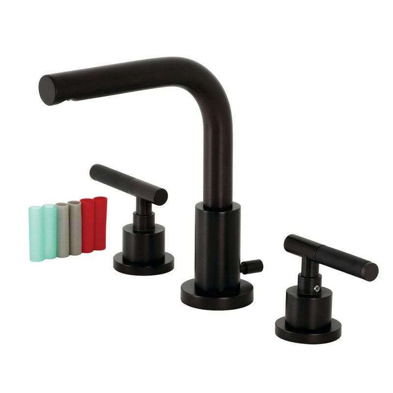 Robinet de salle de bain espacé avec ensemble de drain Kaiser, Bronze huilé