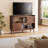  51.2"  W TV Stand with Outlet & Cabinets & Open Shelves-129181888