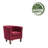 Fabric Barrel Accent Chair with Rubberwood Legs-1763268374
