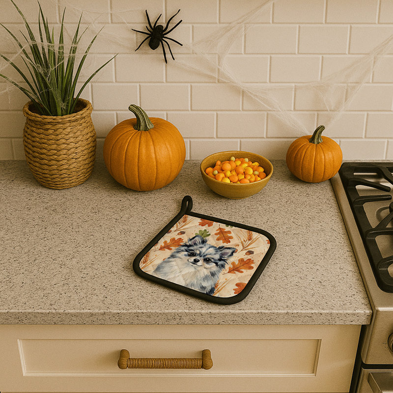 Paire de supports à casseroles Blue Merle Pomeranian Heirloom