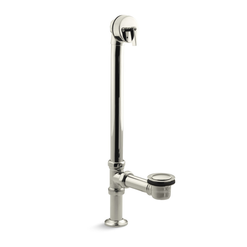 Drain de baignoire avec trop-plein Artifacts, Nickel poli de couleur vibrante