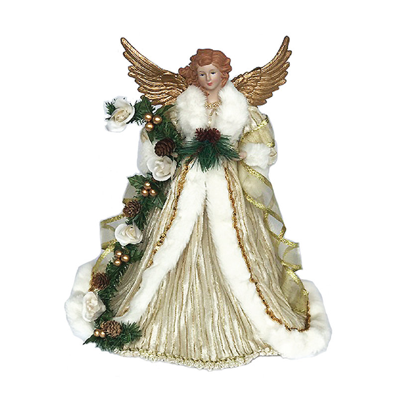 Pointe d'arbre de Noël en forme d'ange