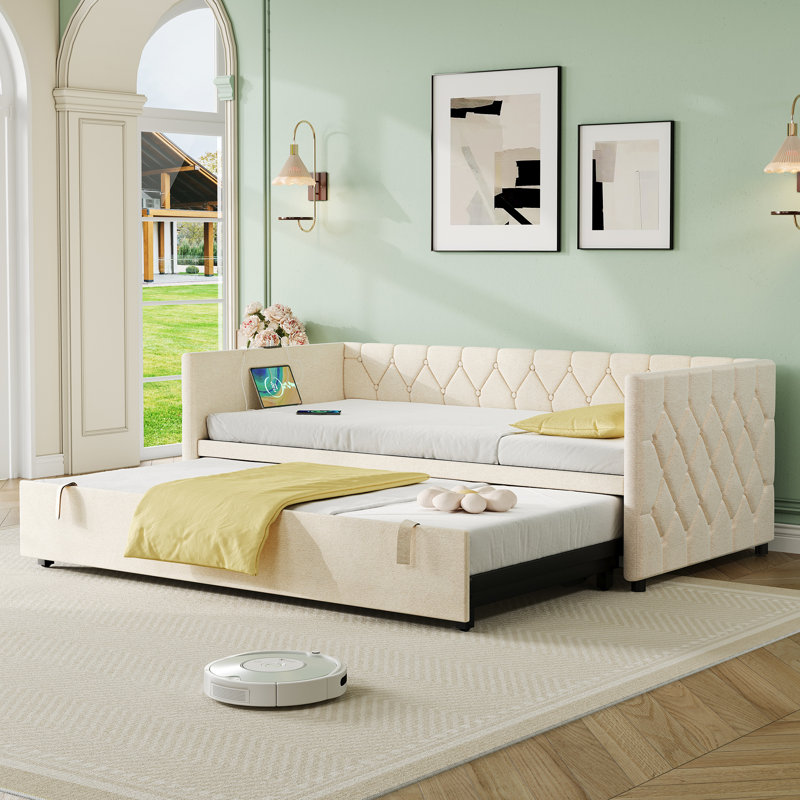 with Trundle, Beige