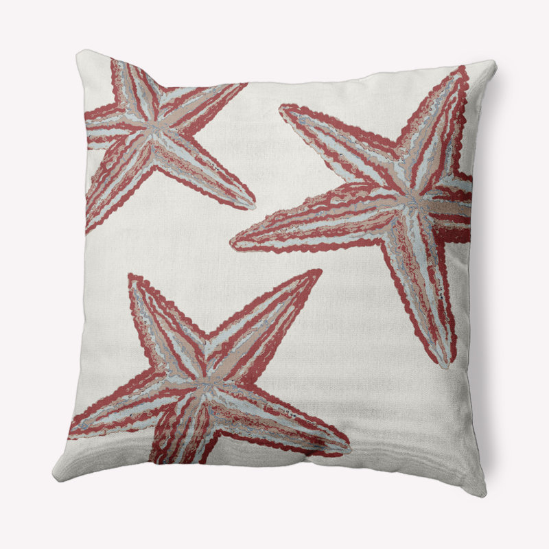 Beach Vacation Geometric Reversible Throw Pillow, Ligonberry Red, 26" x 26"