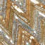 Handmade Christmas Tree Skirt - Hand Beaded Metallic Starburst on French Vanilla Silk-1681687737