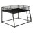 Full XL Over Queen Bunk Bed, Heavy-Duty Metal Floor Bunk Bed With Sloping Ladder And Guardrail