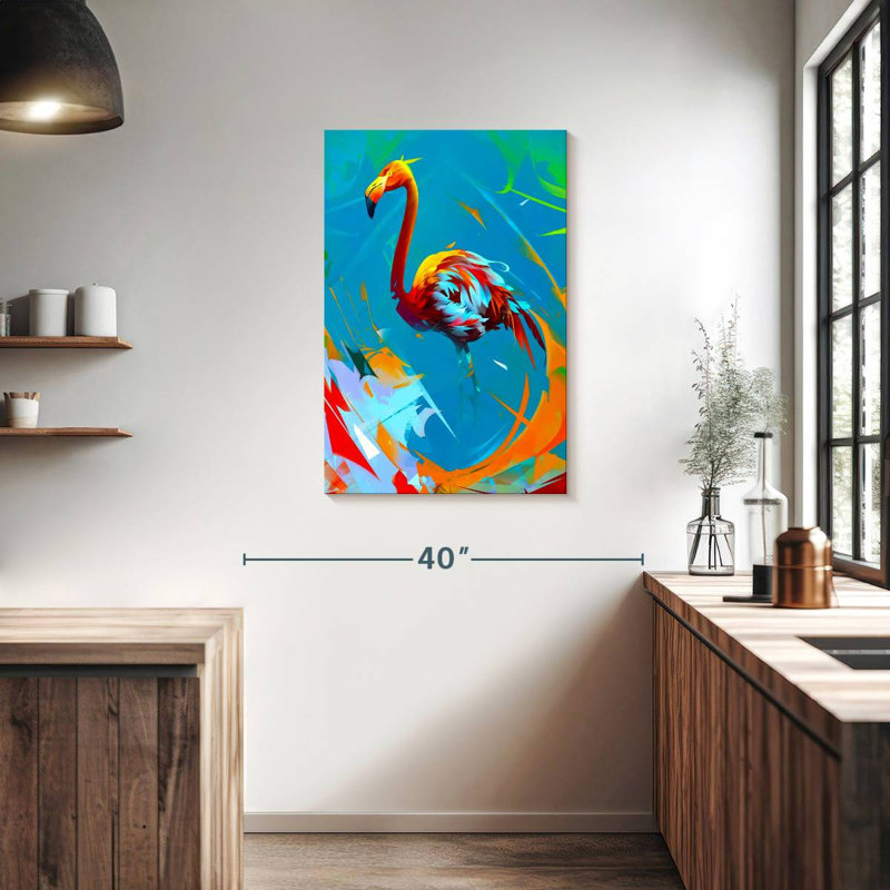 Brampt Colorful Flamingo, 36" H x 24" W