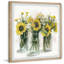 Sunflowers In Glass Jars II by Parvez Taj - Single Picture Frame Painting-951015497