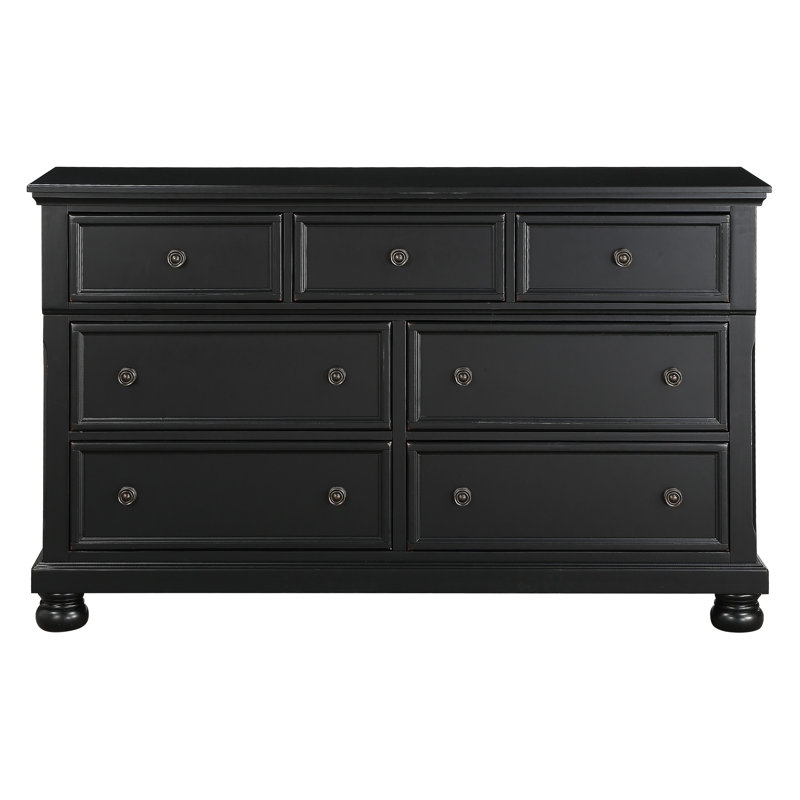 Commode 7 tiroirs Brock, Noir, noir, noir, noir