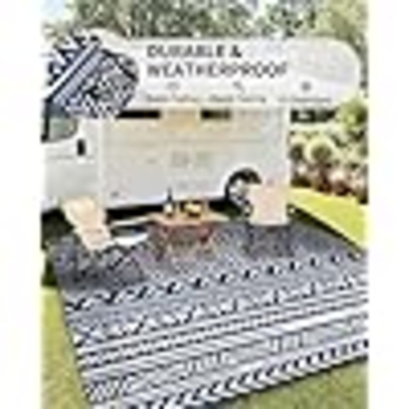 Tapis d'extérieur imperméable à l'eau pour l'extérieur, Rectangle de 5 pi x 8 pi