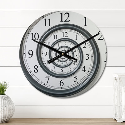Modern Wall Clock, Spiral Analog Decorative Clock - Time Spiral