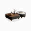 Ensemble de tables basses gigognes noyer