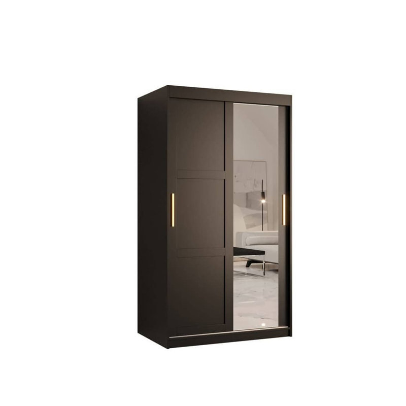 Artimizia 2 Door Wardrobe, 200cm H x 100cm W x 62cm D, Black
