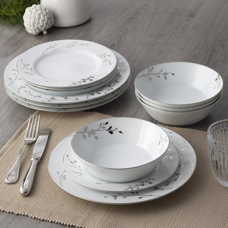 Noritake Birchwood 12-Piece Dinnerware Set, Service For 4