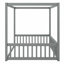 Structure de lit à baldaquin en bois avec clôture et garde-corps-224433837