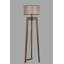 Lampe sur pied de style scandinave, noyer et beige, d'une hauteur de 67,0 pouces | Corps en bois sapin avec peinture électrostatique séchée au four | Douille E27, 40 W maximum | Conception élégante pour les salons et les chambres à coucher modernes, éclairage élégant et fonctionnel-306361808