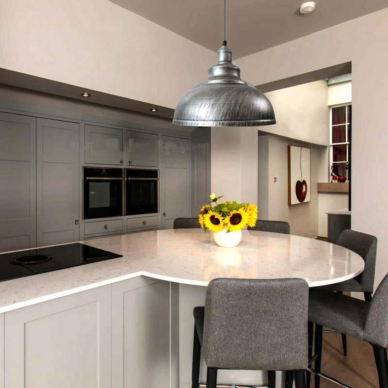Kucharski 1 - Light Pendant, Brushed Silver, Black
