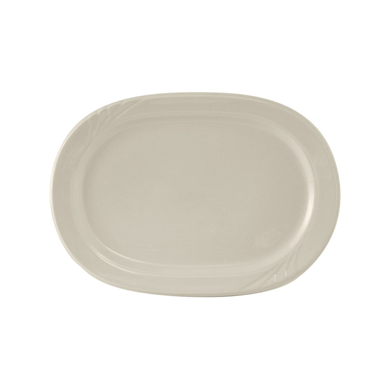 Tuxton Monterey Ceramic Platter, 0.75" H x 11.75" W x 8.5" D