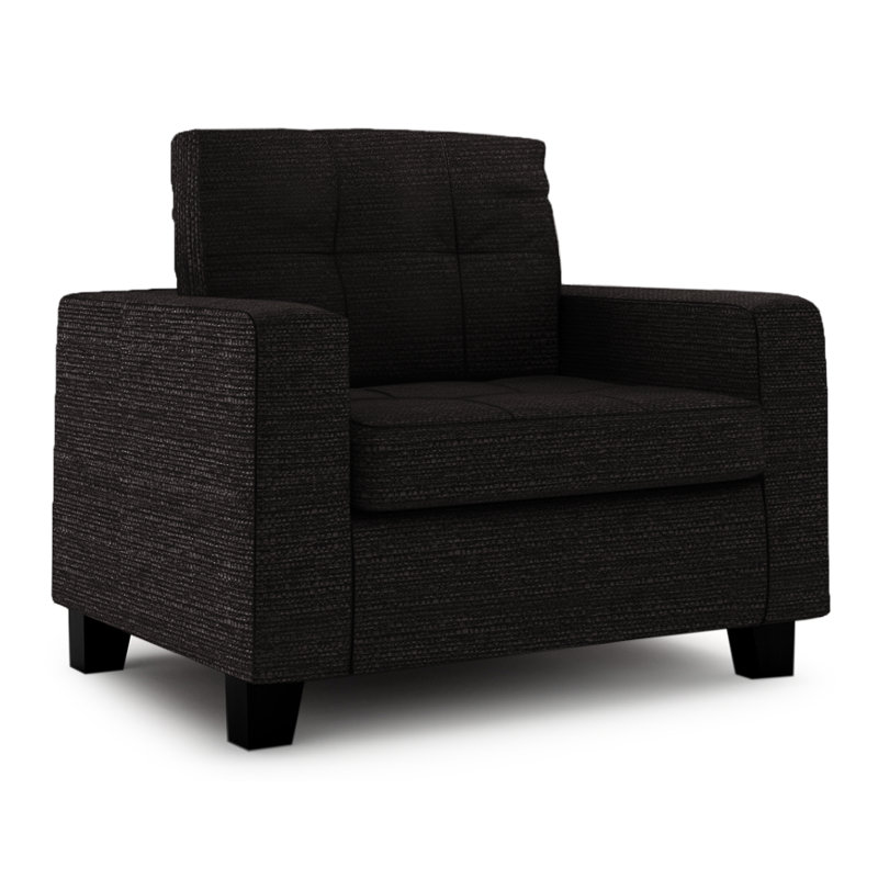 Northville Upholstered Armchair, Dark Brown
