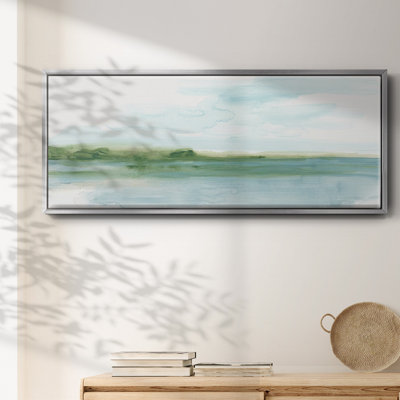 Green Ribbon Coast II- Framed Canvas
