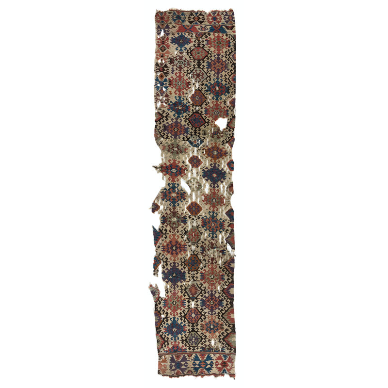 Fragment de kilim anatolien antique, 18e siècle