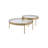 Wigfall Glam 3-Leg Round Nesting Table Set with Clear Glass Top in Gold