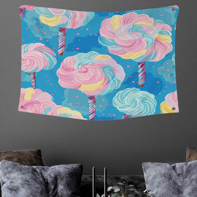 Cotton Candy Wall Tapestry -  Food Wall Decor