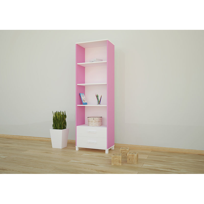 177cm H Cube Unit Kids Bookcase, Pink, 177cm H x 60cm W x 34cm D