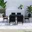 Ensemble de table et chaises d'extérieur en acier de haute qualité-2037468617